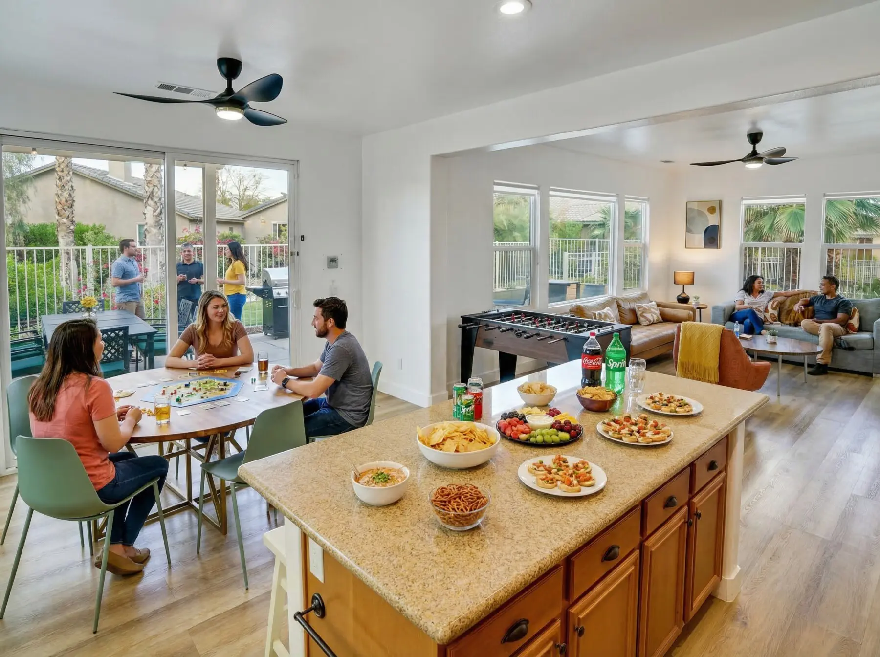 get together Wheelchair accessible vacation rental near Acrisure Arena sleeps large groups — Indio Access