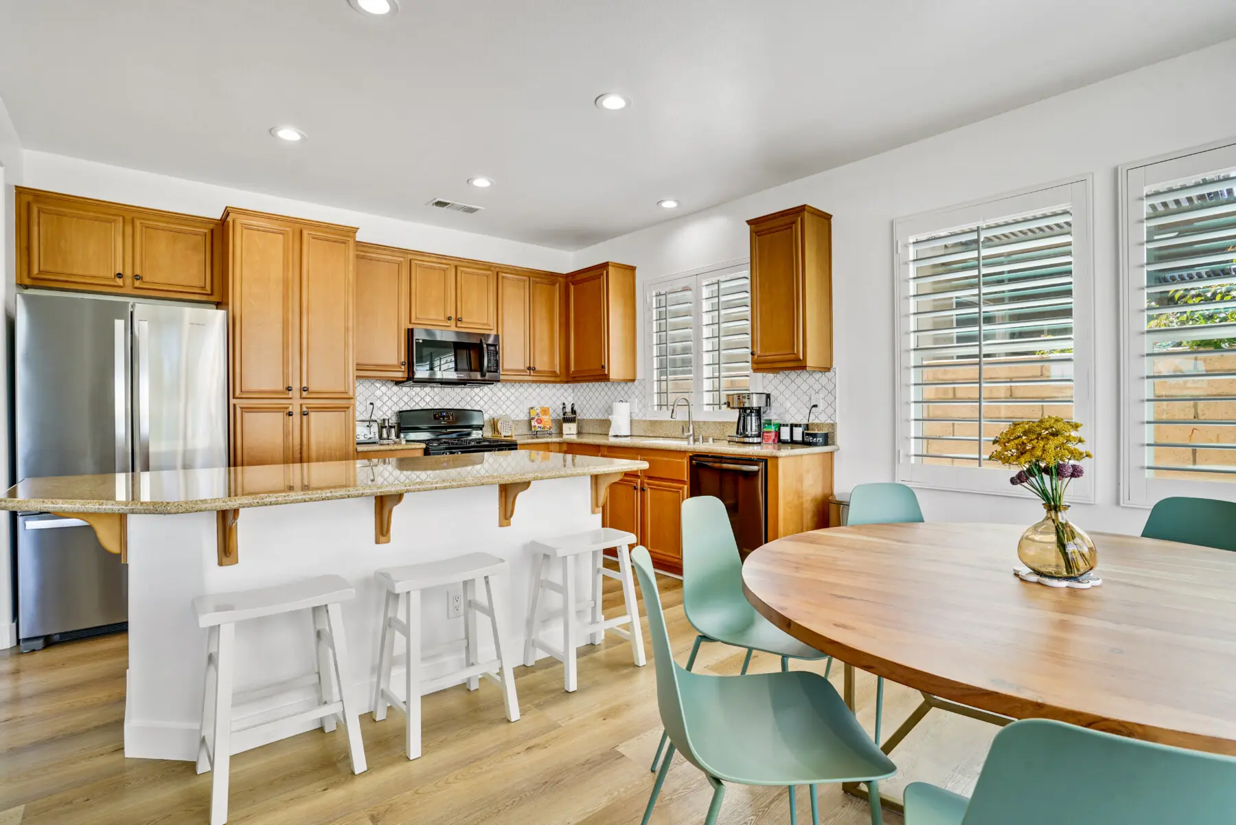 Stocked kitchen at Indio CA vacation rental for Palm Springs to Joshua Tree day trip