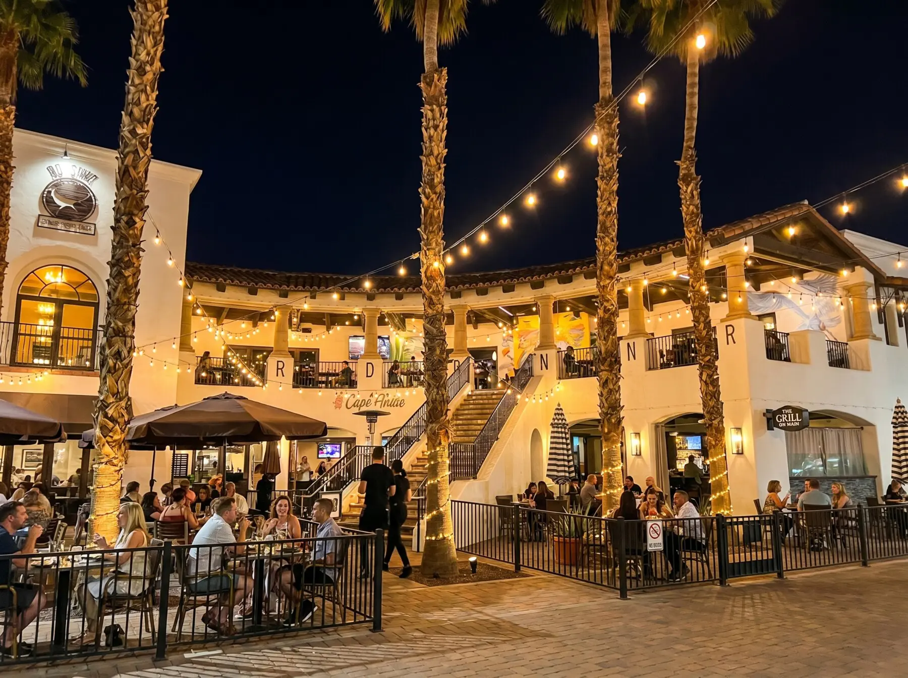 Old Town La Quinta at night — walkable evening things to do near Indio CA