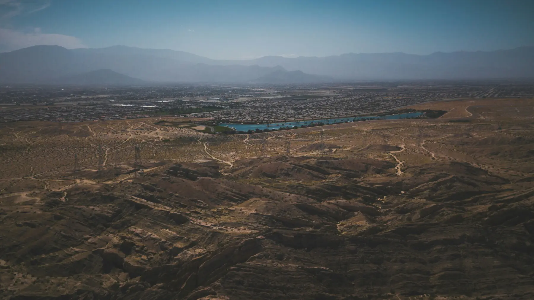 Panoramic Coachella Valley view from Joshua Tree on a day trip from Palm Springs
