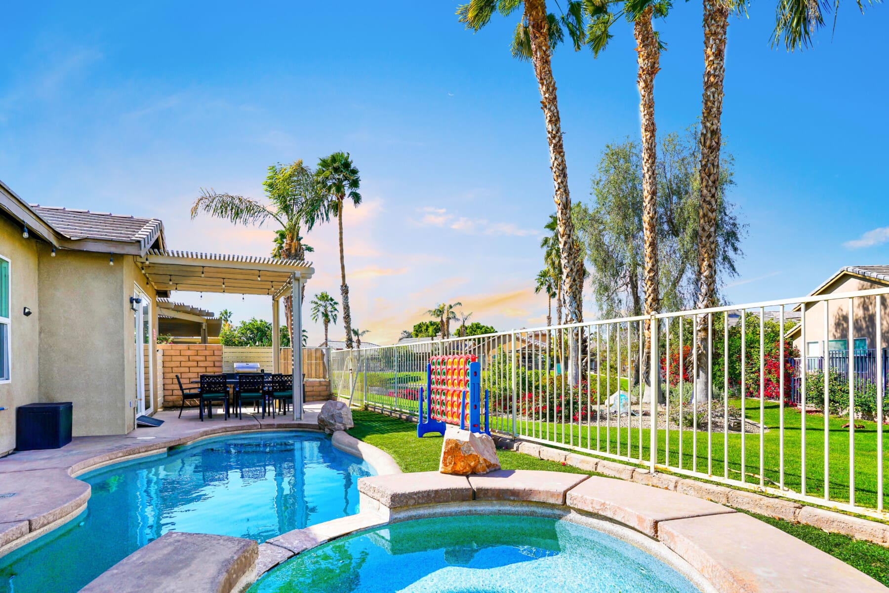 Indio Access pool and spa — home base for Shields Date Garden Indio visit